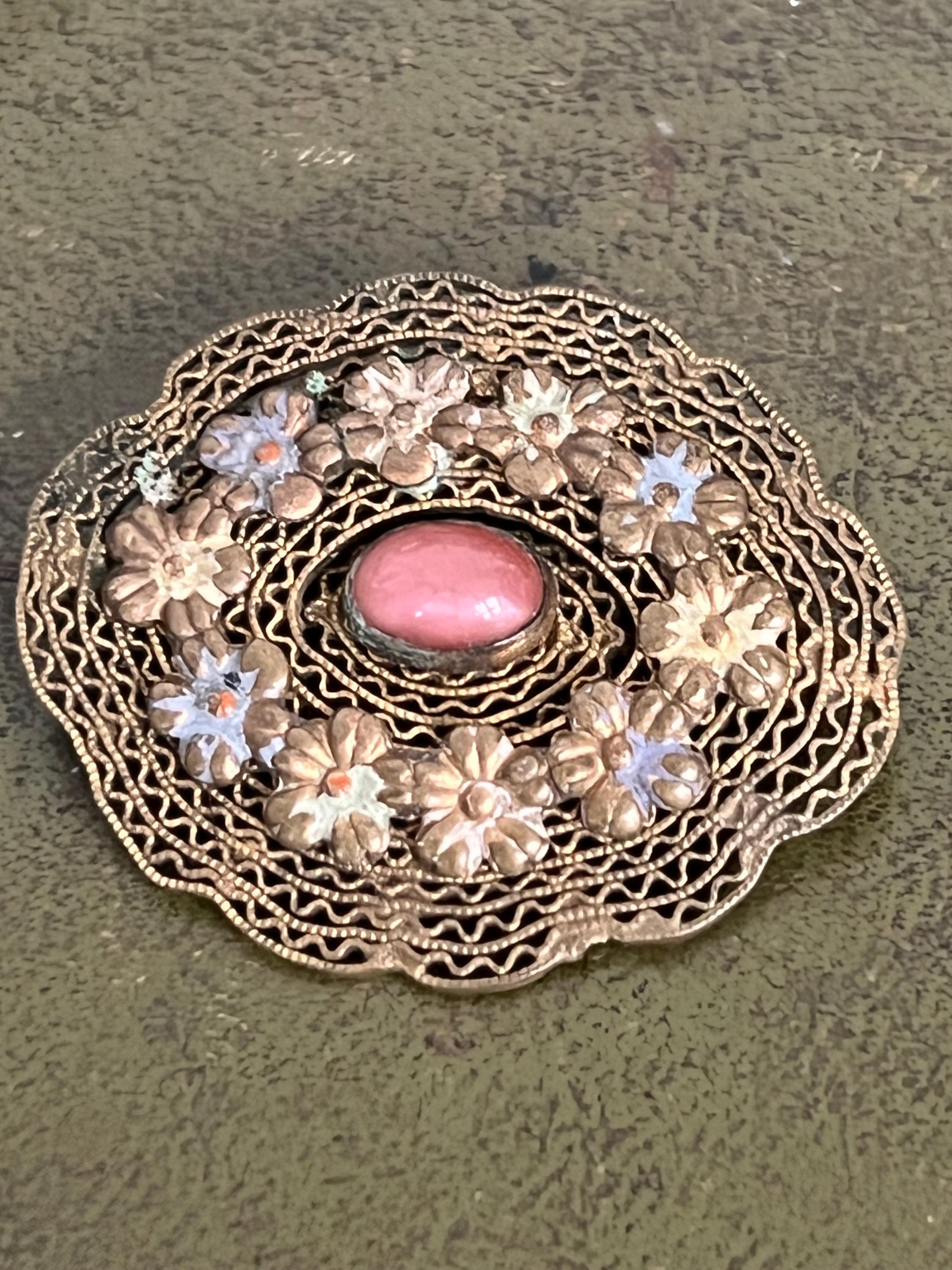 Vintage Czech Brooch - Etsy