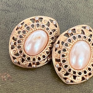 clip on faux pearl earrings