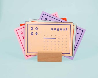 Calendario da cartolina n. 01 / Calendario da tavolo disponibile ora / inizia con il mese desiderato
