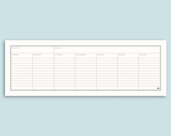 Schmaler Wochenplaner / Tastaturplaner – perfekt für den Arbeitsplatz