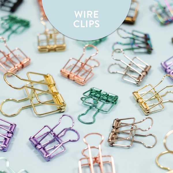 Wire-Clips in verschiedenen Farben & Größen / Foldback-Klammern / Binder-Clips