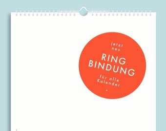 Ringbindung für Kalender / Metall / mit Aufhängung