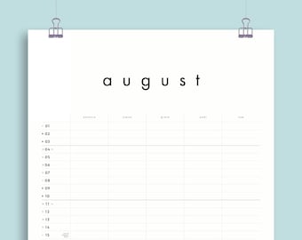 Familienplaner No. 04 – A3 • Bestseller Familienkalender A3 • nachhaltig & personalisierbar • Designkalender in Kleinbuchstaben