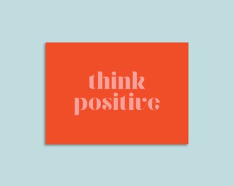 Postkarte »think positive«