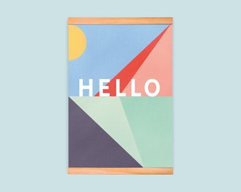 Poster »HELLO« / print / mural / Din A4