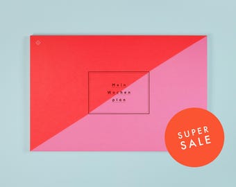 Wochenplaner – jetzt für ein ganzes Jahr! (rot & pink – no. 06)
