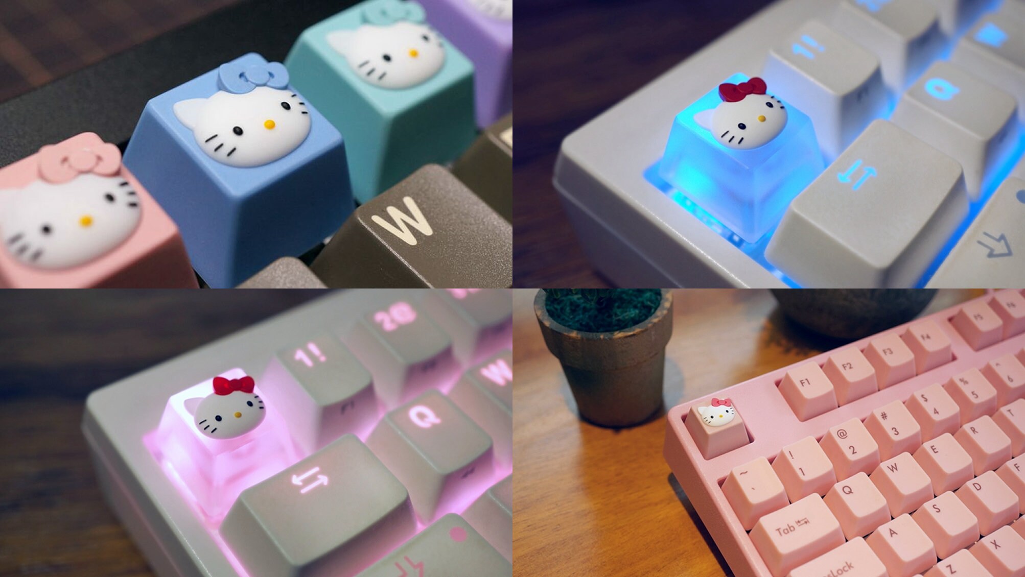 Hello kitty Keycaps Resin keycap Artisan keycap kitty keycap Etsy