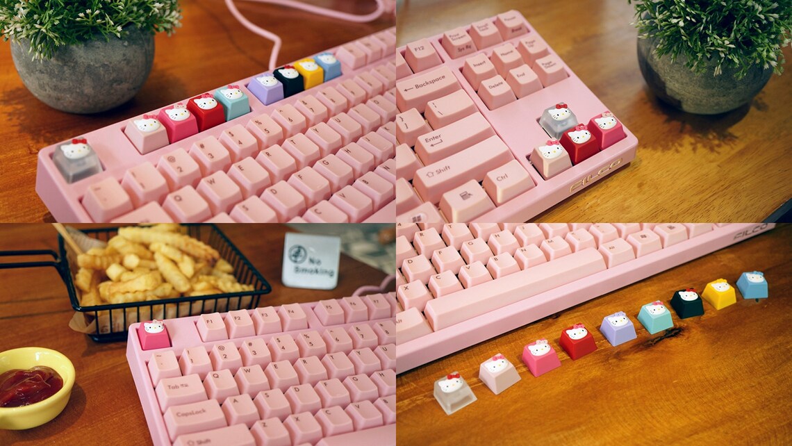 Hello kitty Keycaps Resin keycap Artisan keycap kitty keycap Etsy