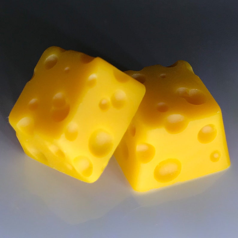 Cheese keycap artisan keycap yellow cheese keycap resin keycap image 1