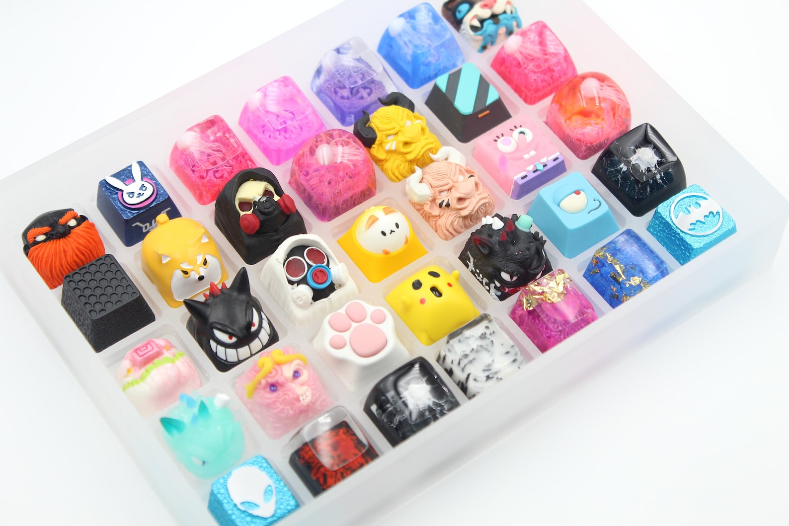 Sandblasted Acrylic Keycap Box Artisan Box Keycap Storage Box Etsy India