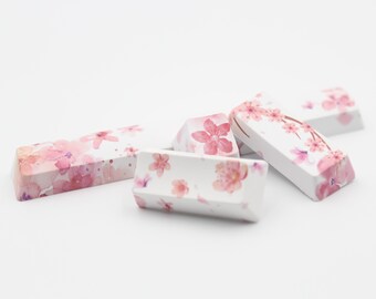 Sakura Keycap ESC Keycap Enter Keycap Flower Keycap Sets Spacebar cap Cherry MX PBT keycap Valentine's gift