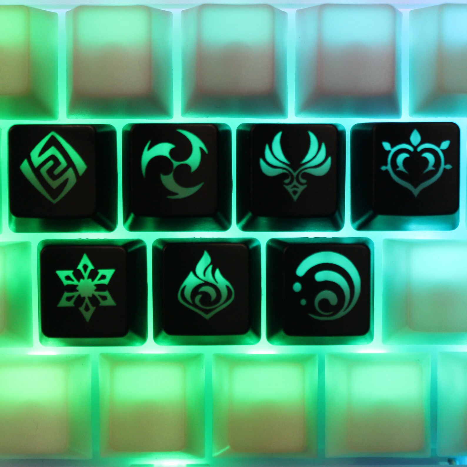 Genshin Impact Keycaps Genshin Impact Elements Keycaps for - Etsy