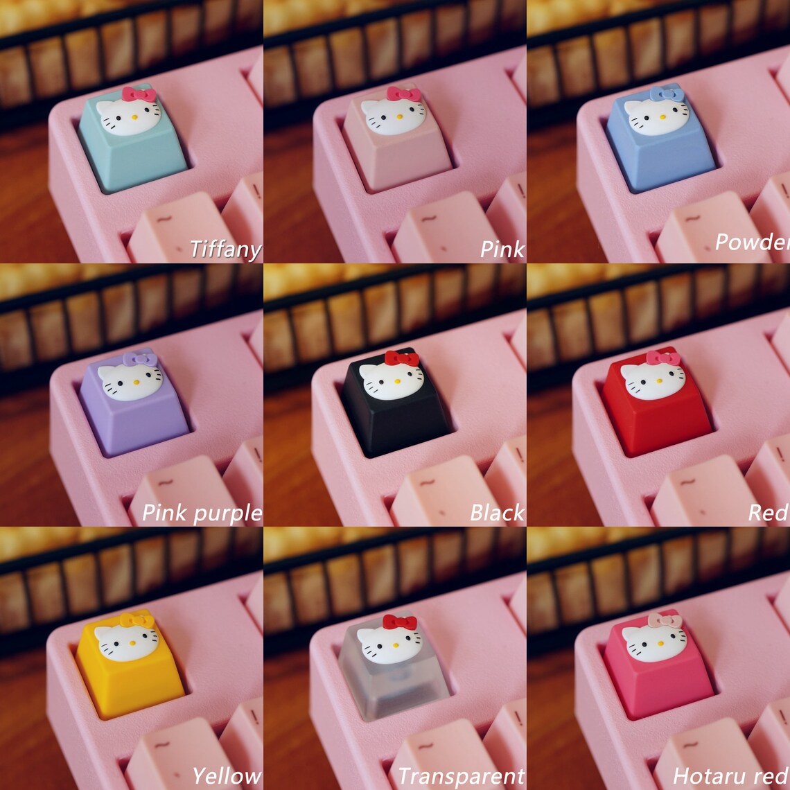 Hello kitty Keycaps Resin keycap Artisan keycap kitty keycap Etsy