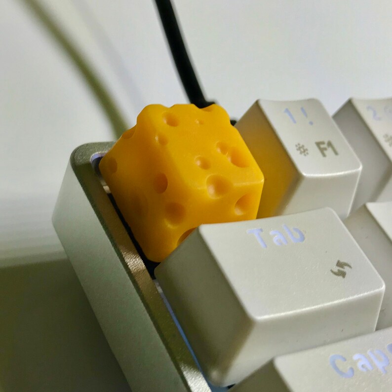 Cheese keycap artisan keycap yellow cheese keycap resin keycap image 5