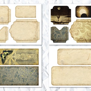 2 Printable Junk Journal Loaded Pocket Tags, Loaded Envelope, Ephemera ...