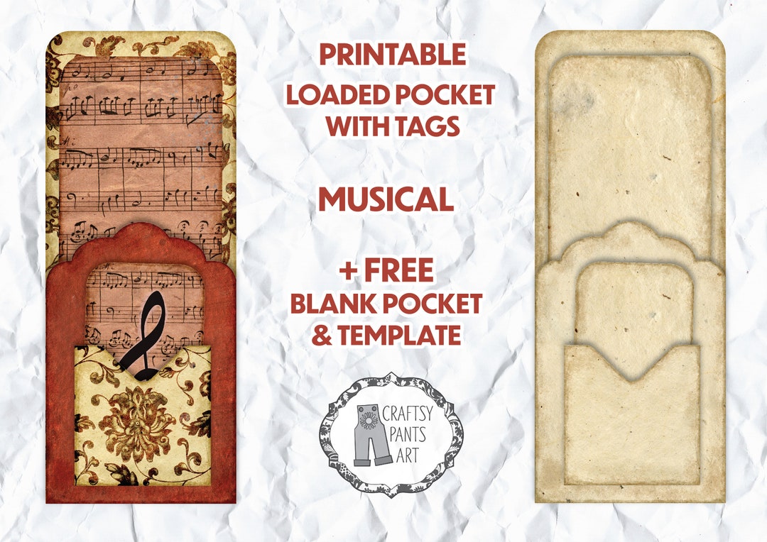 2 Printable Junk Journal Loaded Pocket Tags Loaded Envelope - Etsy UK