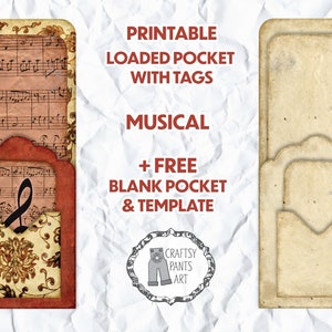 2 Printable Junk Journal Loaded Pocket Tags Loaded Envelope - Etsy UK