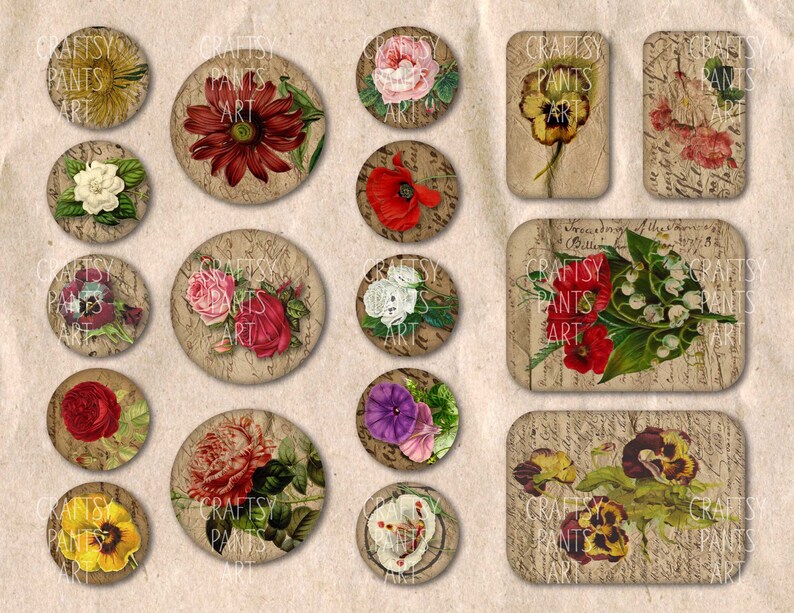 vintage-flowers-12-sheets-massive-printable-junk-journal-etsy