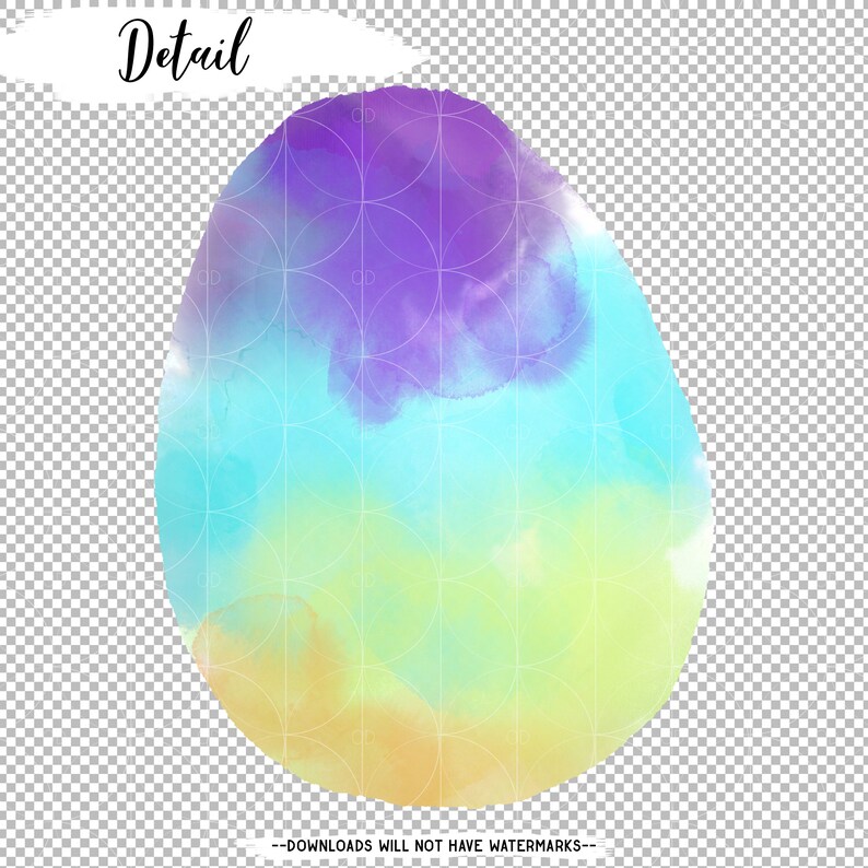 May include: A watercolor Easter egg with a purple, blue, green, and yellow color scheme. The egg is painted with a soft, blended effect, creating a vibrant and colorful design.