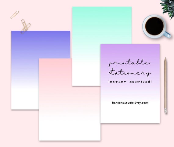 Printable Stationery Instant Download Minimalist Modern | Etsy