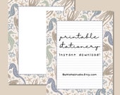 Printable Stationery Instant Download Nautical Fish - Etsy