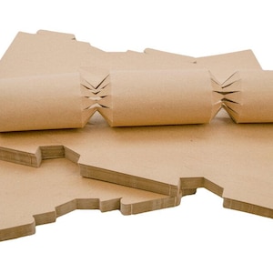 Cracker Board Bruin KRAFT Doos van 500, kit voor het maken van crackers, doe-het-zelf-kerstcrackers, kinderkerstfeestbedankjes, bruiloftscrackers