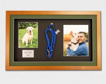 Pet Memorial Shadow Box Frames | 650mm x 380mm | 8x10" Window for Photos | Hook for Keepsakes | Engraved Plaques Available