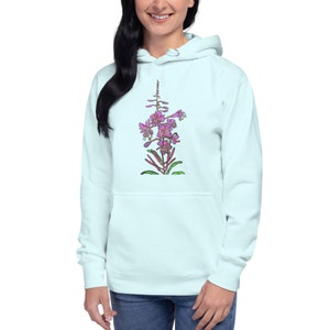 Alaska Fireweed Wildflower Foraging Hiking Unisex Hoodie