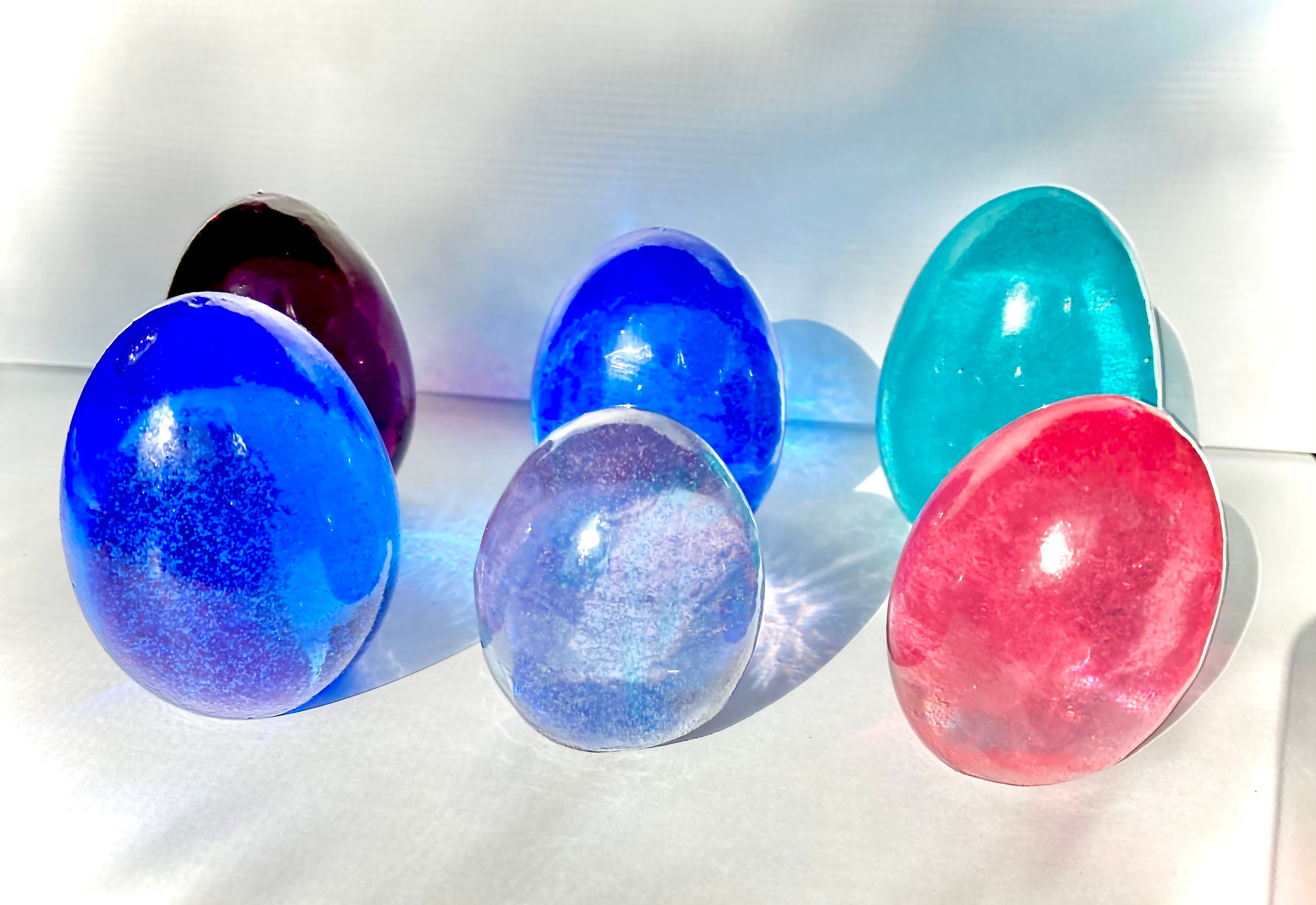 Colorful Translucent Eggs Resin Epoxy Etsy