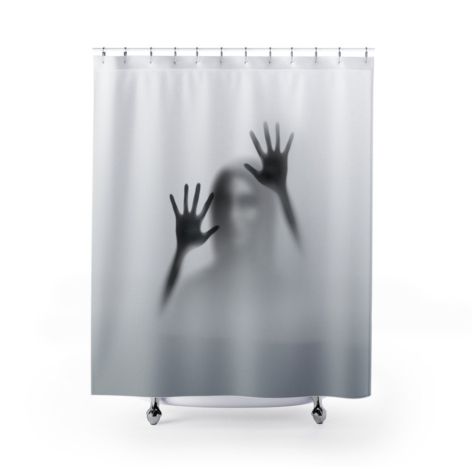 Scary / Spooky Shower Curtain Ghost Face Horror Curtain Etsy