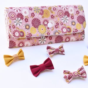 Pochette à barrette Rose Fleuri Vendu avec ces 6 barrettes afbeelding 3