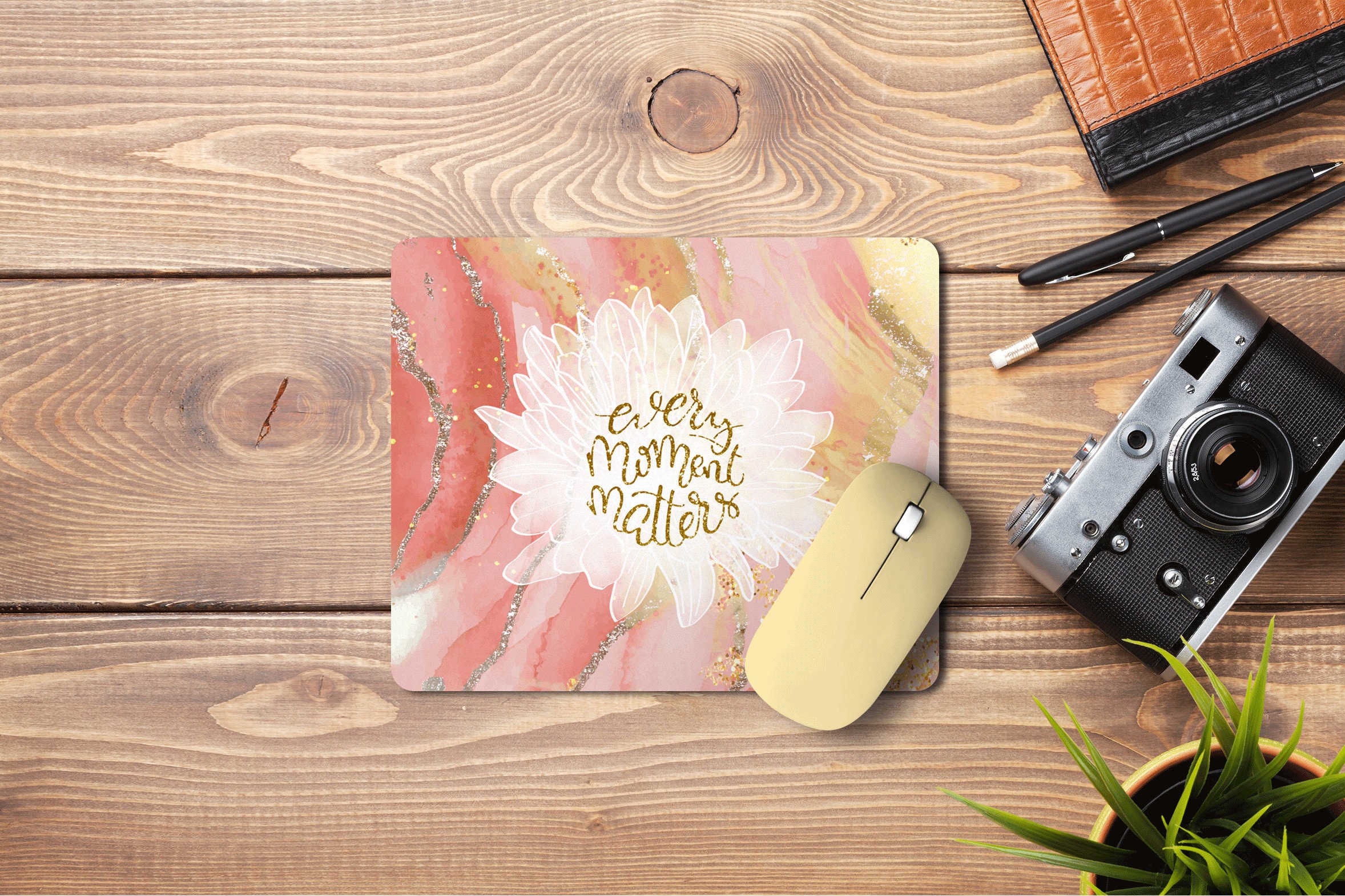 Mouse pad sublimation PNG Digital Download White Floral Pink Etsy