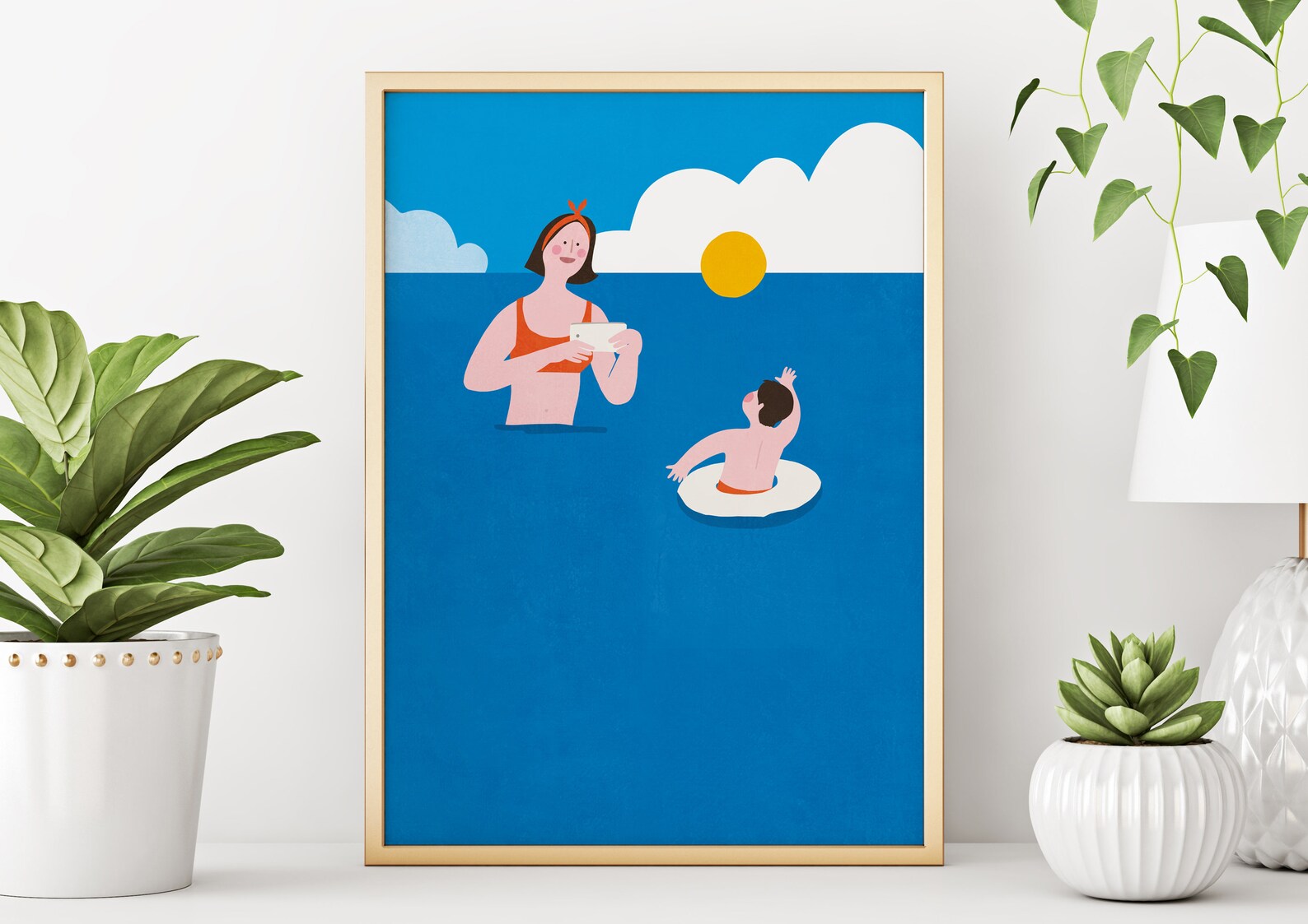 Swimming Art Printable Wall Decor Room Decor Printable | Etsy