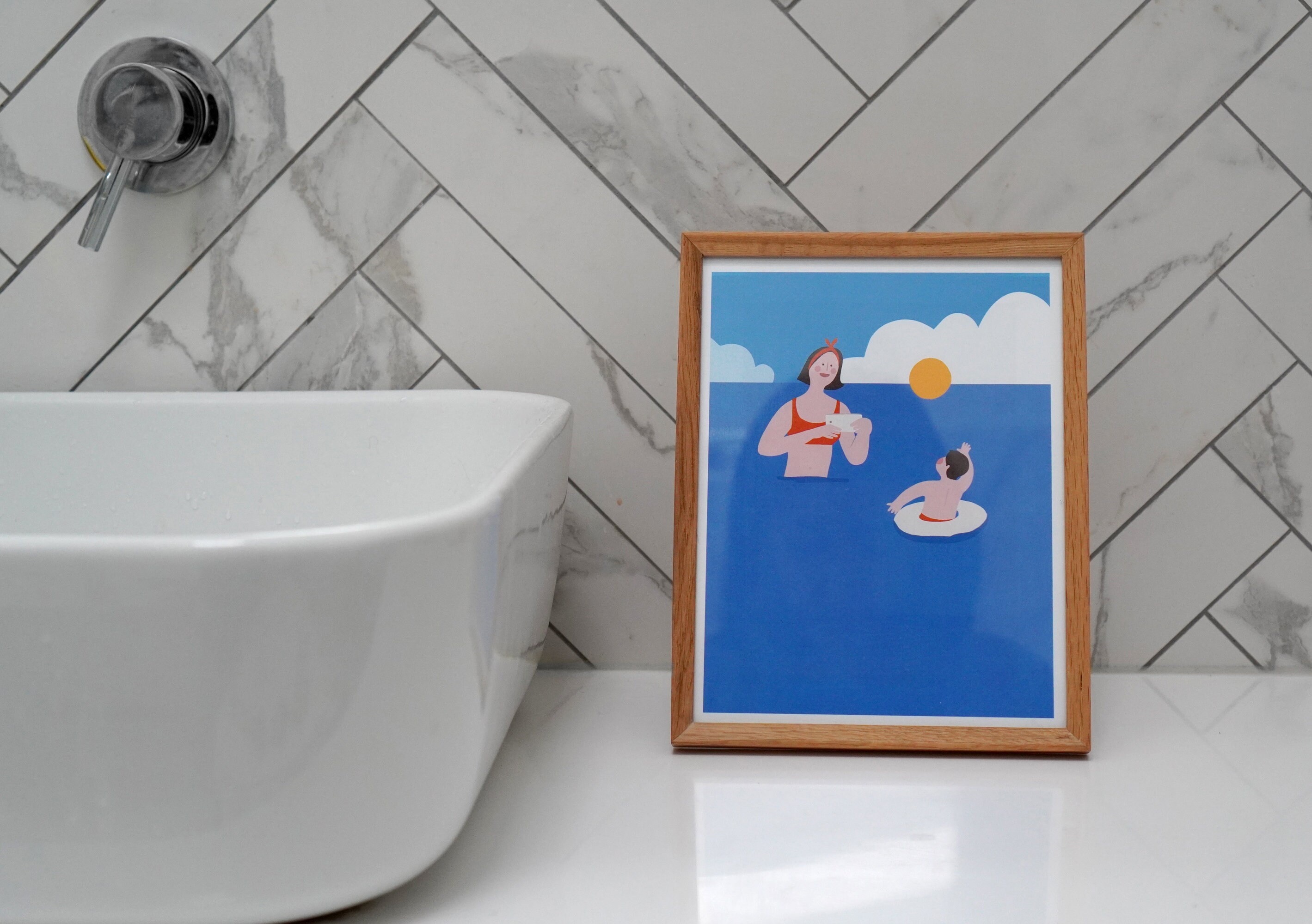 Swimming Art Printable Wall Decor Room Decor Printable Art Wall Art