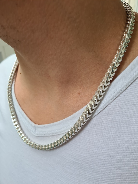 Silver Necklace for Men. Mens Chain 