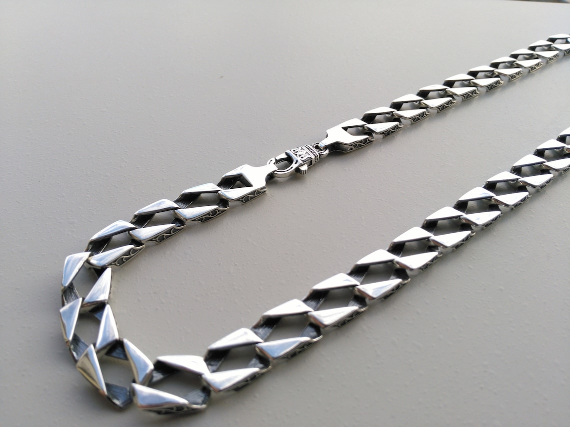 Herren Silberkette 925 Sterling Silber Kette Silberkette für Etsy