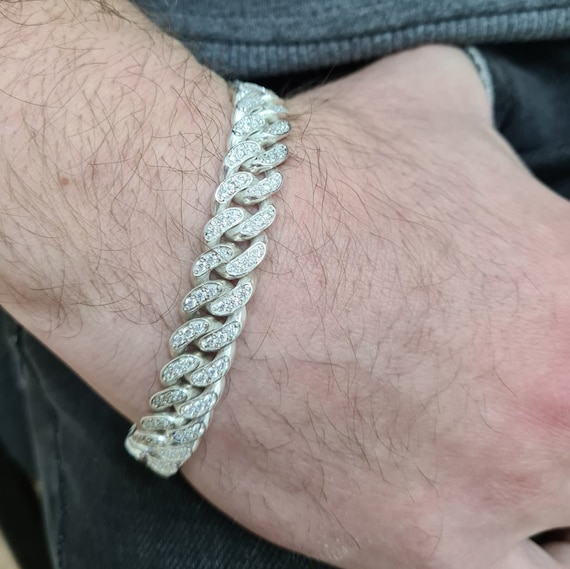 Silver bracelet with stones 925 sterling silver bracelet exclusive bracelet
