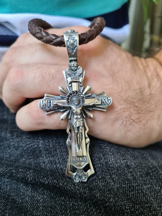 925 Sterling Silver Cross Etsy