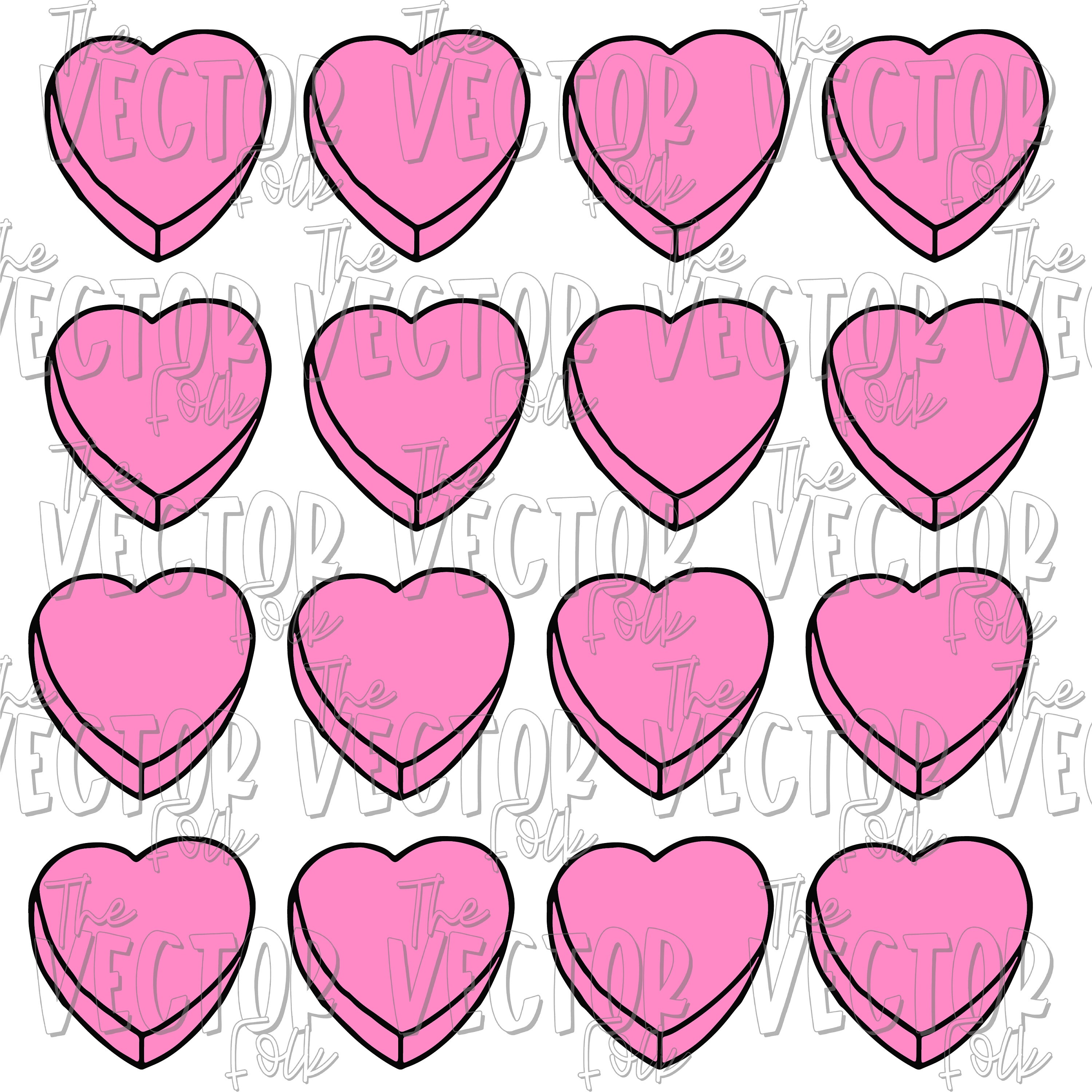 Candy Hearts SVG DXF and PNG File Cricut Cut Files - Etsy UK