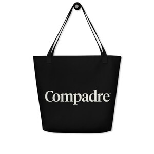Large Black Compadre Tote Bag