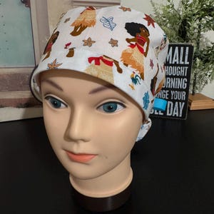 Ponytail Scrub Cap With Ribbons