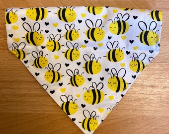 Bee Dog Bandanna Snap On or Tie On Bandana Oh Honey
