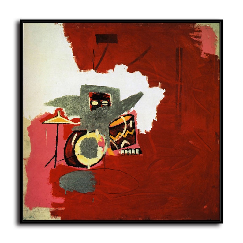 Jean-Michel Basquiat Max Roach New HD print on Canvas ready to hang large size wall Picture or Hand painted oil Painting 24x24 inches