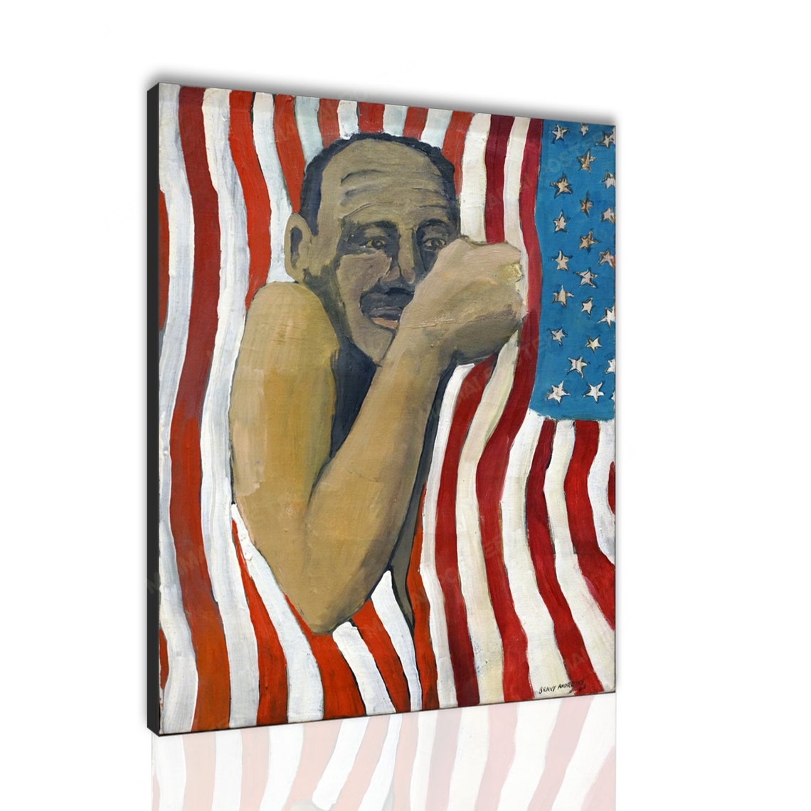 Benny Andrews Flag Day 1966 New HD print on Etsy