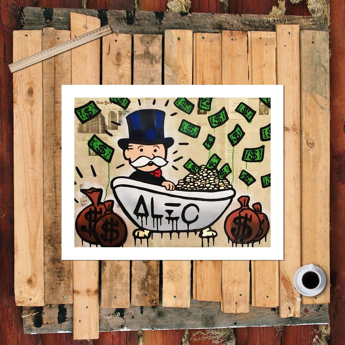 Alec Monopoly Monops in his bathroom New HD Print Etsy