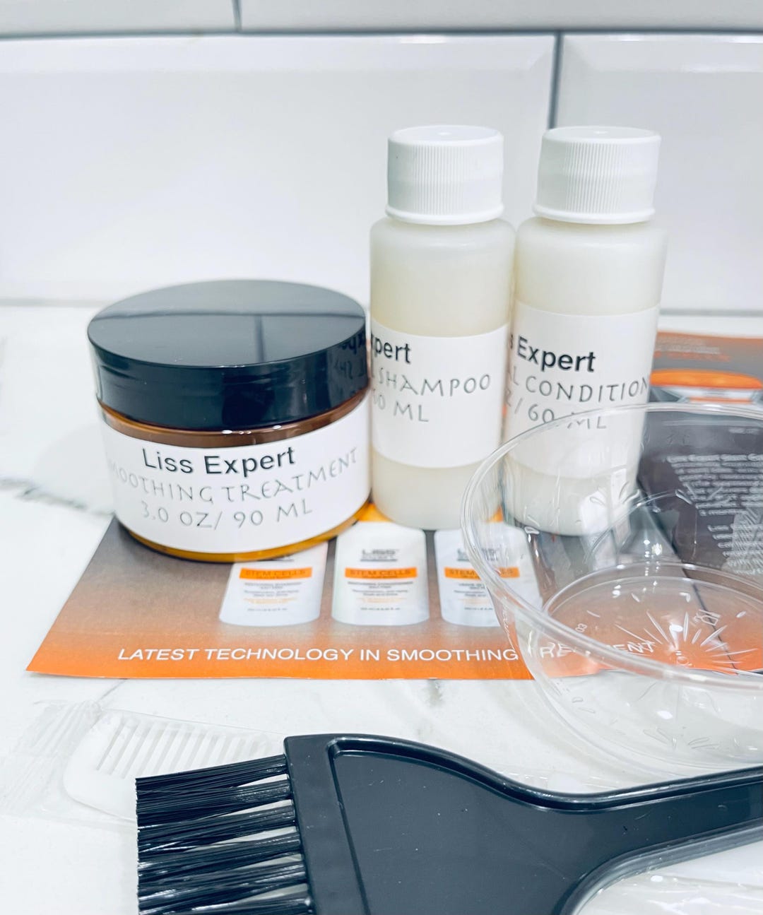 Oz Kits ---liss Expert Stem Cells Professional Treatment Keratin  Reconstructing Anti Frizz Smoother Than Brazilian Blowout