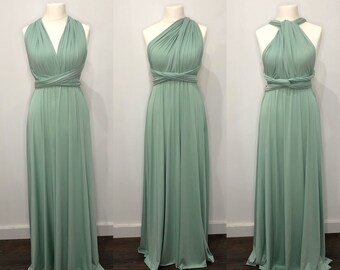 multiway sage green bridesmaid dress