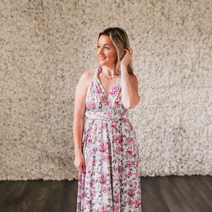 Blossom Floral Multiway Infinity Bridesmaid Dress for Weddings