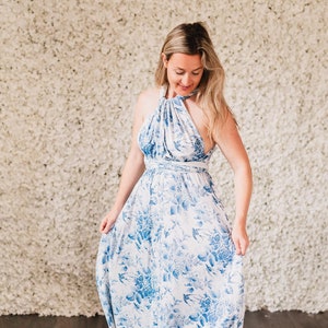 Iris Floral Multiway Infinity Bridesmaid Dress for Weddings