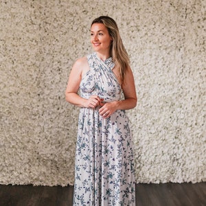 Bluebell Floral Multiway Infinity Bridesmaid Dress for Weddings